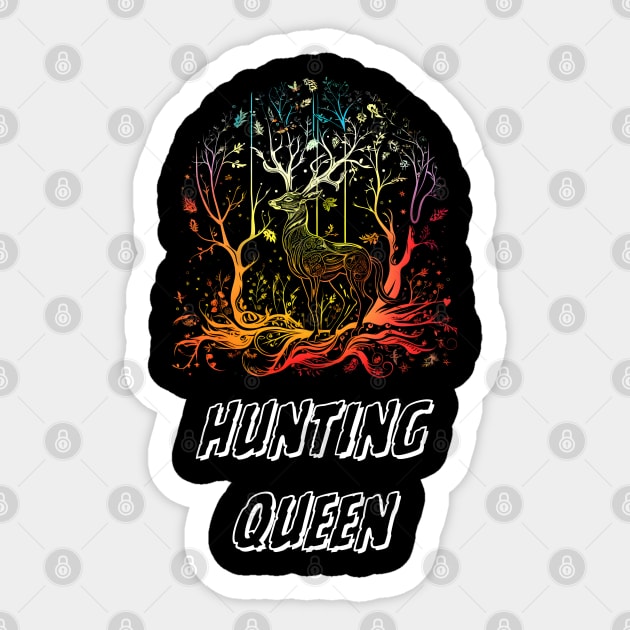 hunting girl Sticker by vaporgraphic